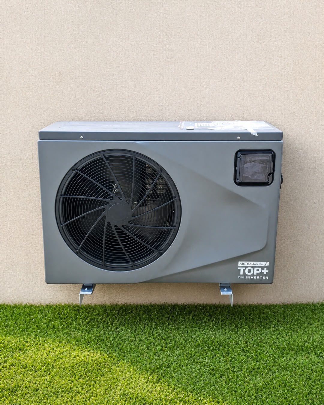 Trocador de calor para piscina instalado em parede externa